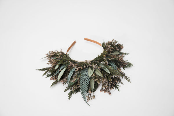 Greenery flower crown Woodland bridal headband Natural flower crown Magaela wedding accessories Preserved bridal headpiece Boho wedding