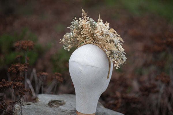 Ivory flower Frida Kahlo style crown