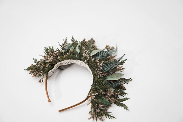 Greenery flower crown Woodland bridal headband Natural flower crown Magaela wedding accessories Preserved bridal headpiece Boho wedding