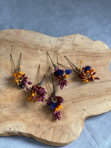 Autumn wedding hairpins