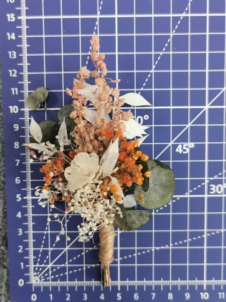 Burnt orange and ivory flower crown