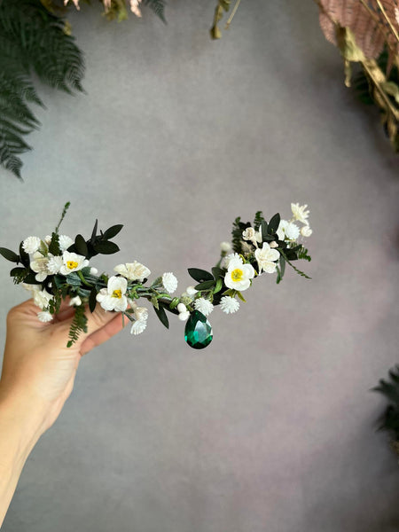 Greenery romantic elven tiara