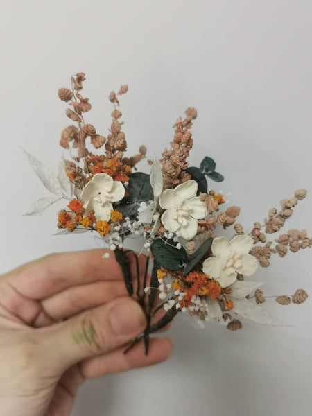 Burnt orange and ivory flower crown