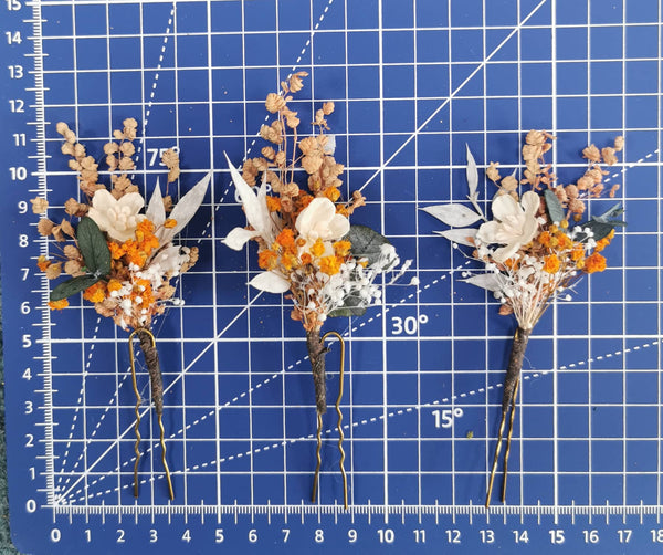 Burnt orange and ivory flower crown