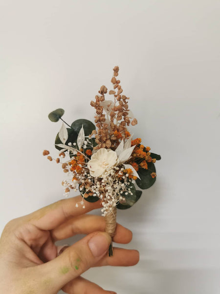 Burnt orange and ivory flower crown