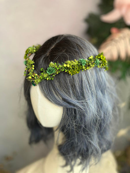 Greenery elf fairy tiara