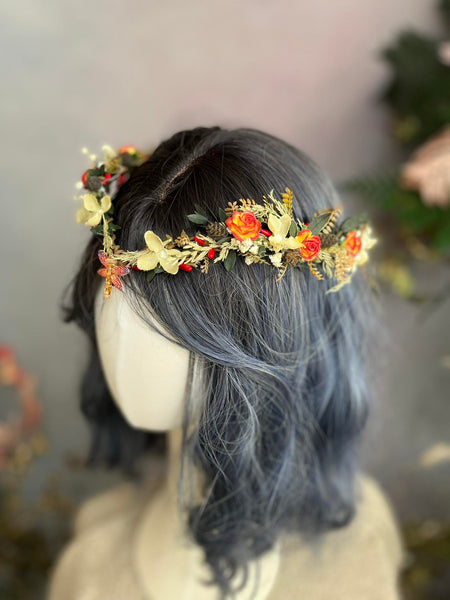 Fall elven flower crown