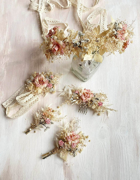 Romantic rustic flower wedding set