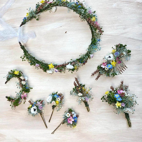 Meadow flower wedding accessories