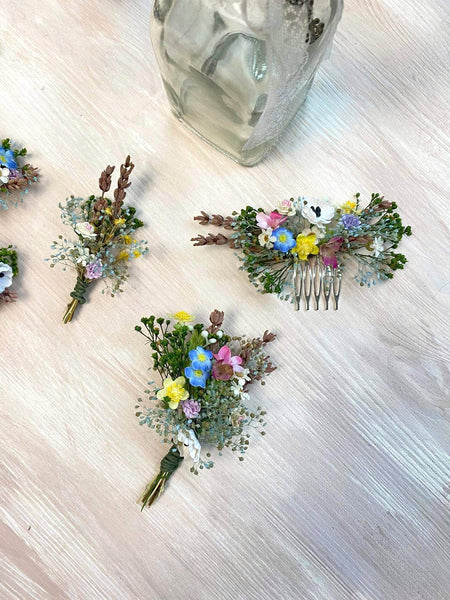 Meadow flower wedding accessories