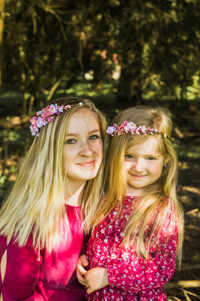 Romantic matching hair crowns Set of mummy and me crowns Wedding wreaths Flower girl headpiece Hair wreath for daughter 1st birthday crown