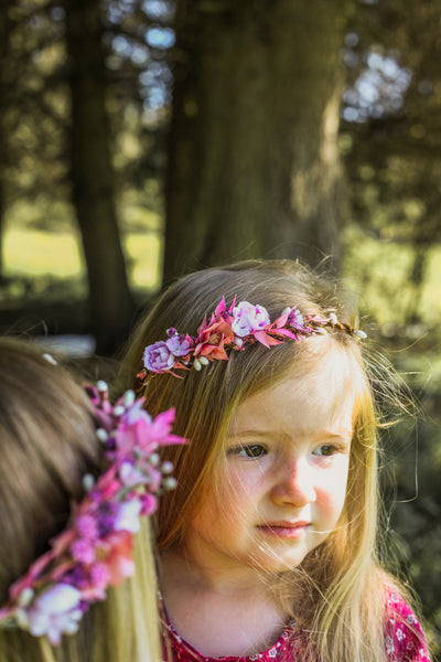 Romantic matching hair crowns Set of mummy and me crowns Wedding wreaths Flower girl headpiece Hair wreath for daughter 1st birthday crown