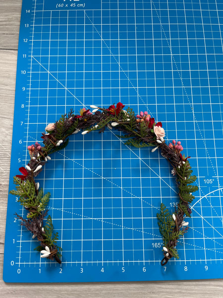 Wedding flower crown with roses