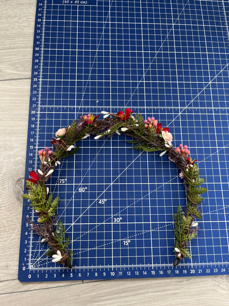 Wedding flower crown with roses