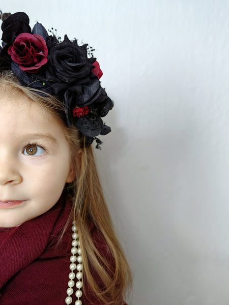 Black and red Frida Kahlo headband