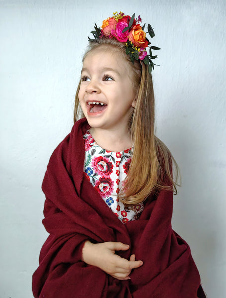 Frida Kahlo flower headband for girl