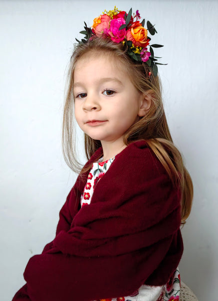 Frida Kahlo flower headband for girl