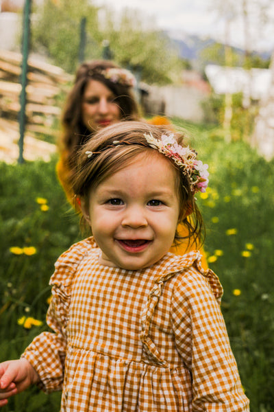 Mummy and me flower crowns Matching flower wreaths Mother and daughter headpieces Flower girl Wedding accessories Pink peony crown Magaela