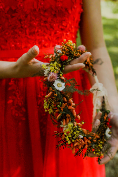 Dried flower crown Meadow wedding wreath Preserved flower bridal wreath Hair crown with wildflowers Magaela handmade Customisable halo