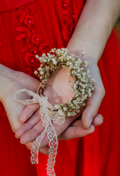 Ivory preserved baby's breath bracelet Natural wedding bracelet Flower jewellery Bridesmaid bracelet Bridal accessories Flower wrist corsage