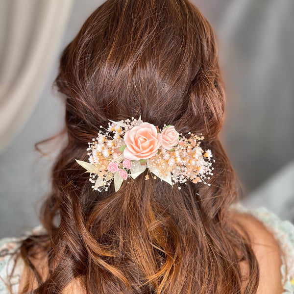 Romantic flower hair clip