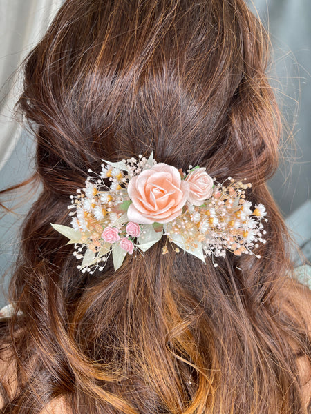 Romantic flower hair clip