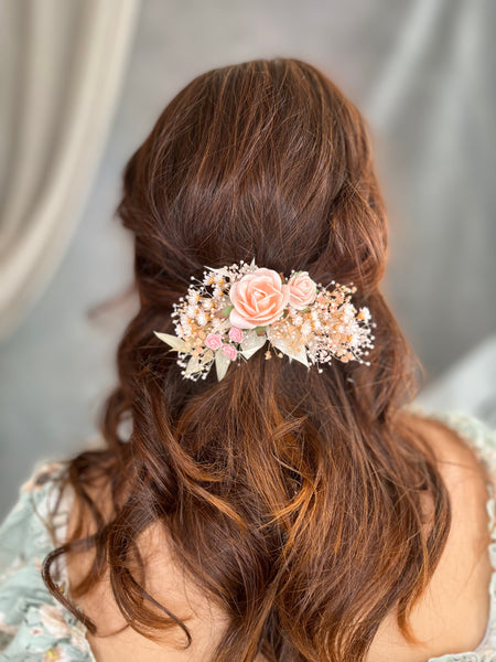 Romantic flower hair clip