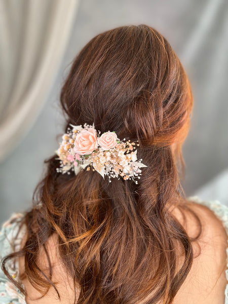 Romantic flower hair clip