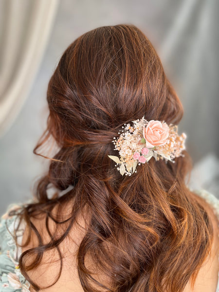 Romantic flower hair clip
