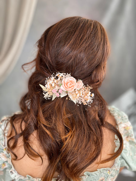 Romantic flower hair clip