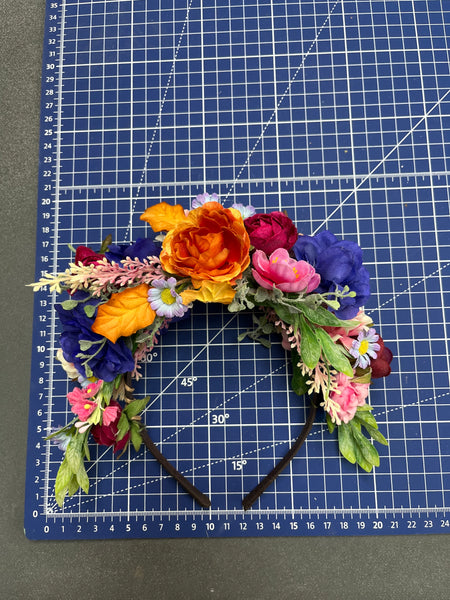 Meadow pink and blue Frida Kahlo headband