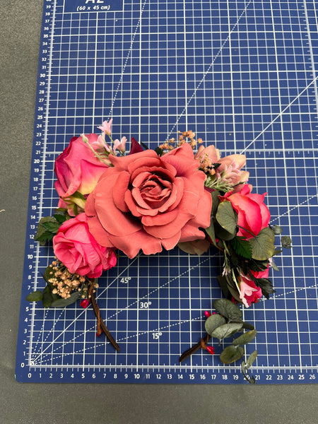 Pink Frida Kahlo flower headband