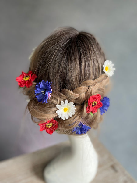 Meadow flower hairpins