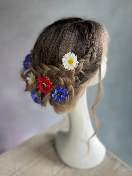 Meadow flower hairpins