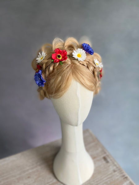 Meadow flower hairpins