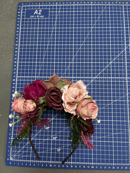 Dusty pink Frida Kahlo headband