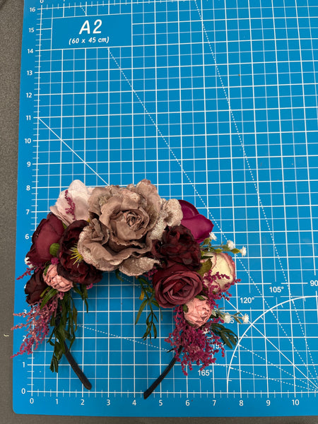 Dusty pink Frida Kahlo headband