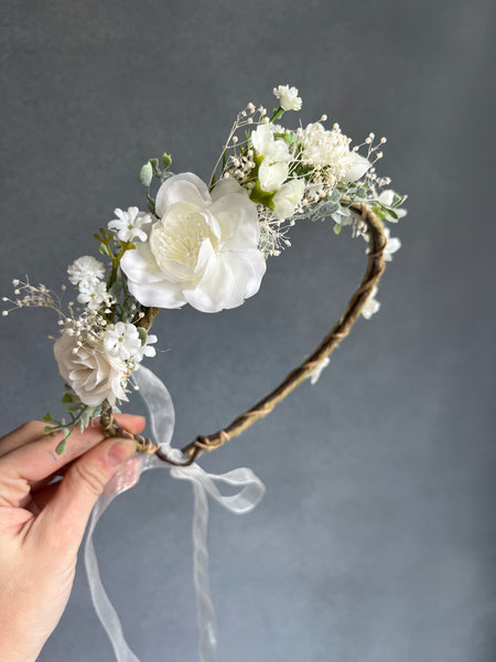Boho wedding flower crown