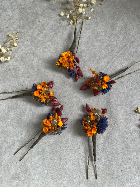 Autumn wedding hairpins