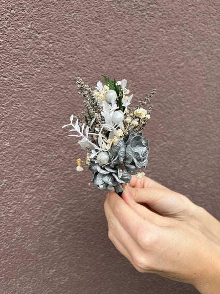 Silver winter flower headband