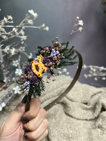 Blue/Red/Purple gingerbread Christmas headband