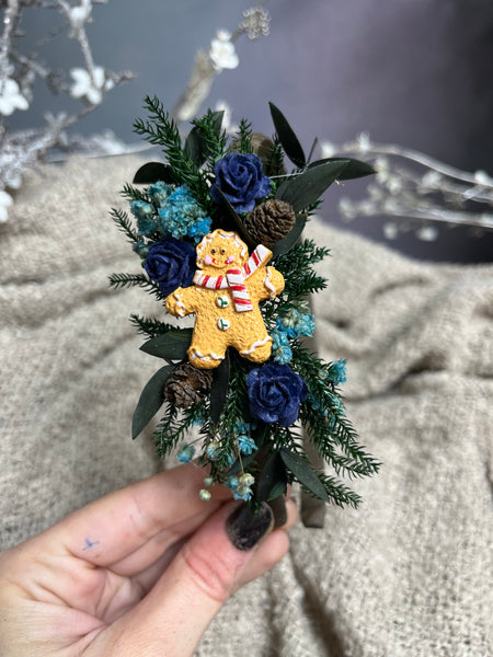 Blue/Red/Purple gingerbread Christmas headband