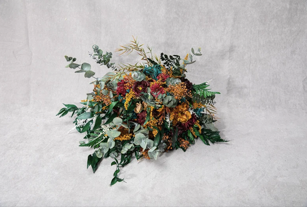 Fall wedding bouquet Big bridal bouquet for bride Ferns Customisable Autumn cascading bouquet Magaela Handmade Natural bouquet Accessories