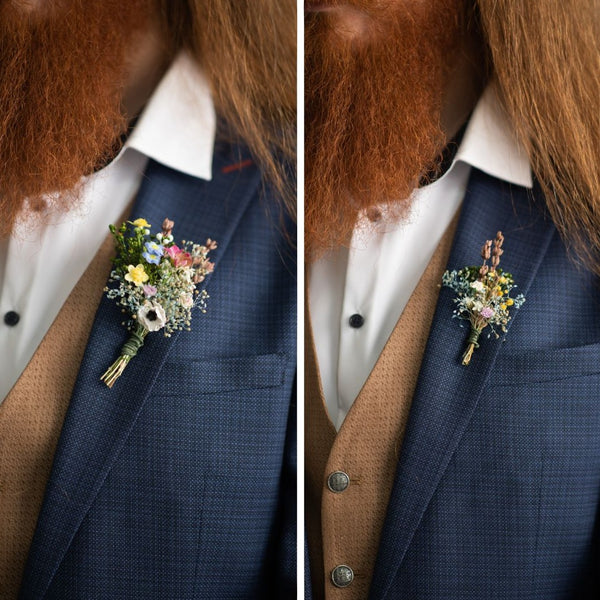 Small/Large meadow flower boutonniere