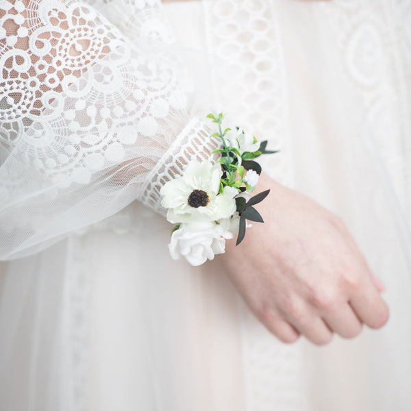 Anemone wedding flower bracelet