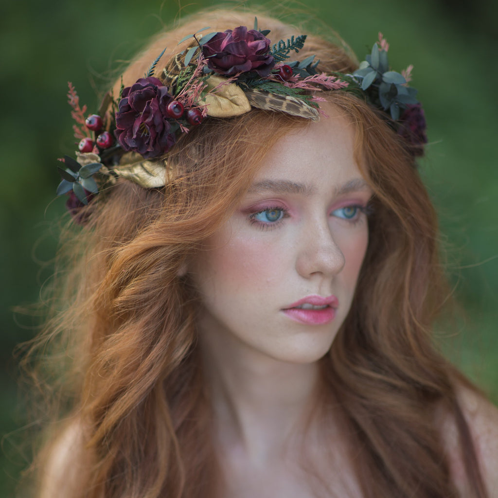 Flower wedding shop head wreath