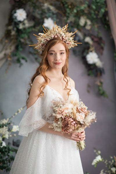 Romantic rustic flower wedding bouquet