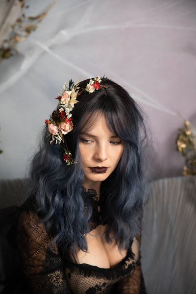 Autumn wedding flower headpiece