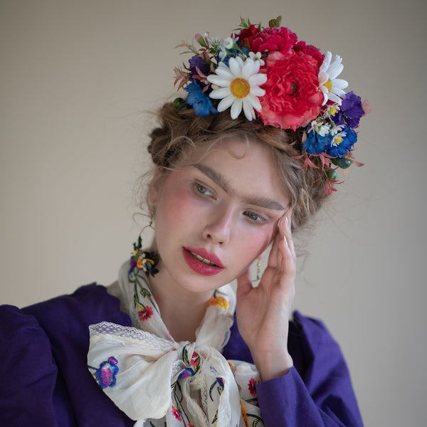 Daisy flower Frida Kahlo headband