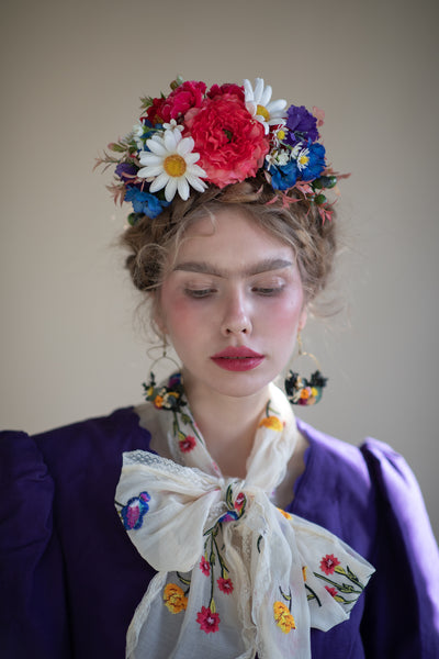Daisy flower Frida Kahlo headband